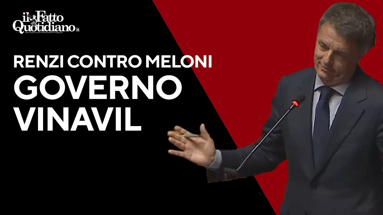 Renzi asfalta Meloni: "Il suo è un 'Governo Vinavil', restate uniti solo per le poltrone"