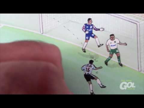 Desenho do Gol Jardel cabeçada contra o Palmeiras 1995