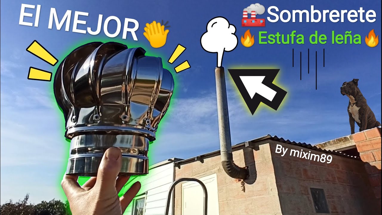 🏭Instalación Sombrerete Aspirador Giratorio Turbo Chimenea Expulsa el humo sin dificultad by mixim89
