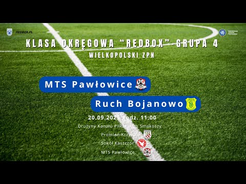 MTS Pawłowice - Ruch Bojanowo  |  Klasa Okręgowa - Grupa 4 / 20.09.2025r.