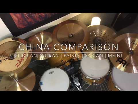 China Cymbal Comparison - Zildjian Oriental | Wuhan | Paiste PST5 | Sabian AA Holy | Meinl Byzance