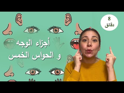 تعلم اجزاء الوجه و الحواس الخمسة للاطفال باللغة العربية  Learn Face Parts & 5 Senses in Arabic