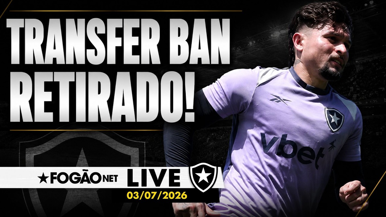 LIVE | Fifa retira mais um tranfer ban do Botafogo; clube detalha volta de Kaio Pantaleão