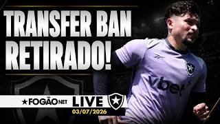 FOGÃONET LIVE: FIFA RETIRA MAIS UM TRANSFER BAN DO BOTAFOGO | CLUBE DETALHA VOLTA DE KAIO PANTALEÃO