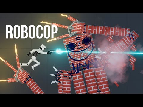 ROBOCOP vs Brick Golems - People Playground 1.21.3