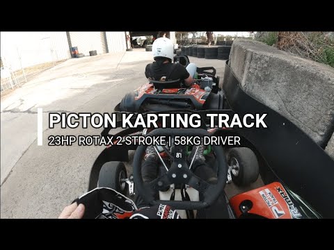 Idiot with no fear drives a 2 stroke go kart for the first time.