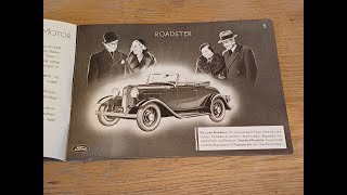 1932 Ford Sales Brochure Norway Model Y B 18 V8 Flathead Sidevalve Early Vintage Hot Rat Rod