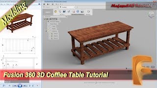 Fusion 360 Design 3D Coffee Table Modeling Tutorial For Beginner