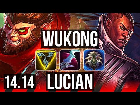 WUKONG vs LUCIAN (TOP) | 6 solo kills, 800+ games | EUW Master | 14.14