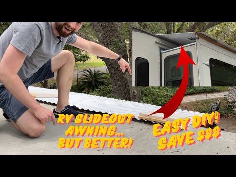 How To DIY An RV Slide Out Awning Cover Roof for cheap! (AND WAY BETTER!) Protect Your Slide Outs!