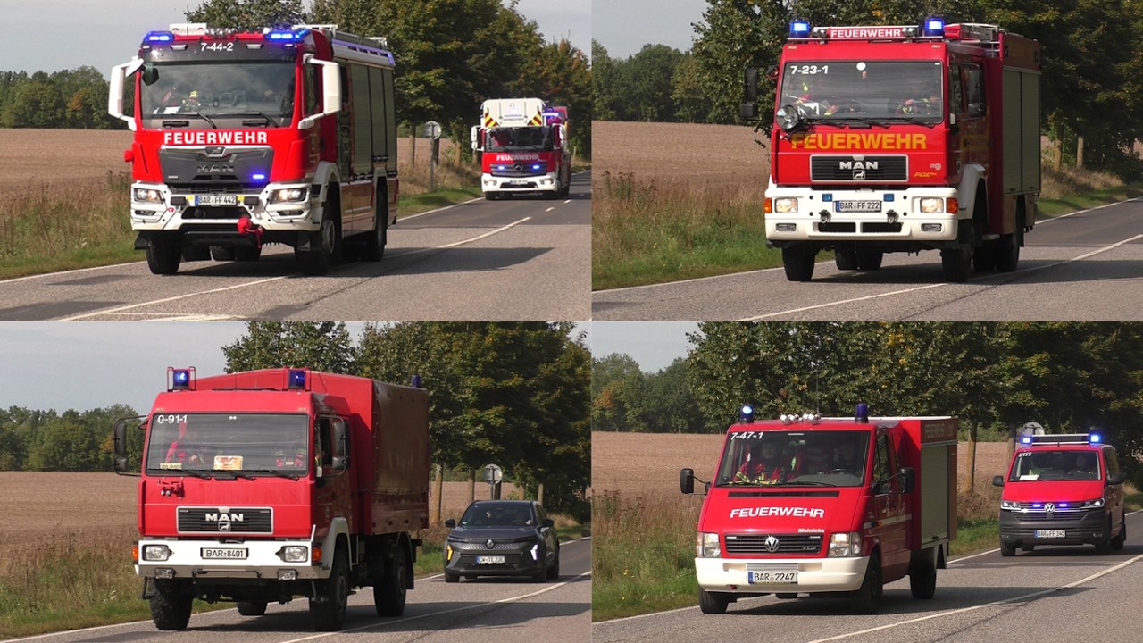[Großbrand in Tanklager!] Einsatzfahrten zur Großübung im PCK Tanklager Seefeld in Werneuchen