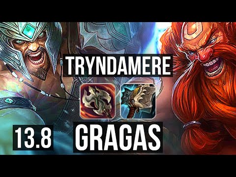 TRYNDAMERE vs GRAGAS (TOP) | 72% winrate, 3/0/2 | KR Challenger | 13.8