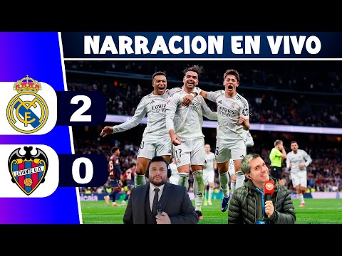 !VICTORIA BLANCA¡ REAL MADRID 2 - 0 LEVANTE⚽ LIGA ESPAÑA - PARTIDO SIMULADO - RELATO REY DEPORTIVO