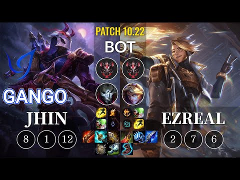 CGA Gango Jhin vs Ezreal Bot - KR Patch 10.22