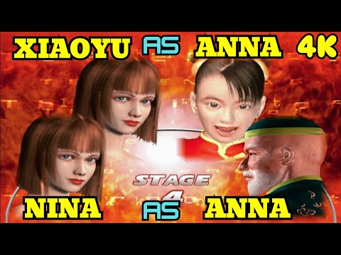 Xiaoyu and Nina with Anna Moves Tekken Tag Tournament Gameplay (4k 60fps)
