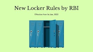 New Bank Locker rules - 2022