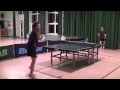 Amazing table tennis rally between Dan and Steve Pound