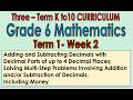 Grade 6 Mathematics Term 1 Week 2 Adding And Subtracting Decimals