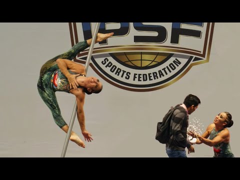 #wpac2023 🥇 ARTISTIC AERIAL POLE MASTERS 40+ María Eugenia Plaza Ortega - NWR - WINNER