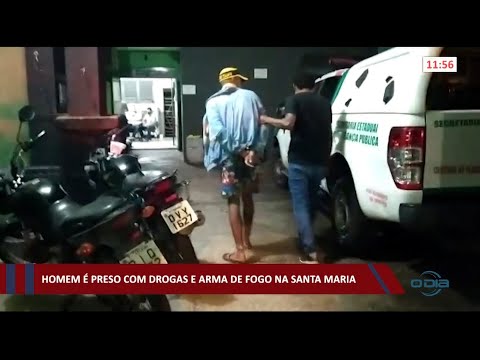 Homem é preso com drogas e arma de fogo na região da Santa Maria 12 03 2021