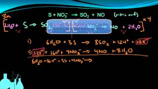 Chemistry 13.6b More Balancing by Half-Reactions (Acidic)