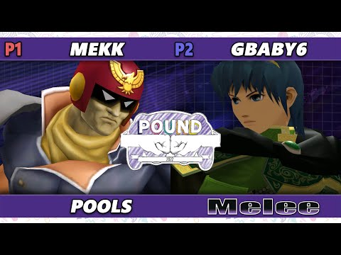 Pound 2022 - Mekk (Captain Falcon) Vs. Gbaby6 (Marth) SSBM Smash Melee Tournament