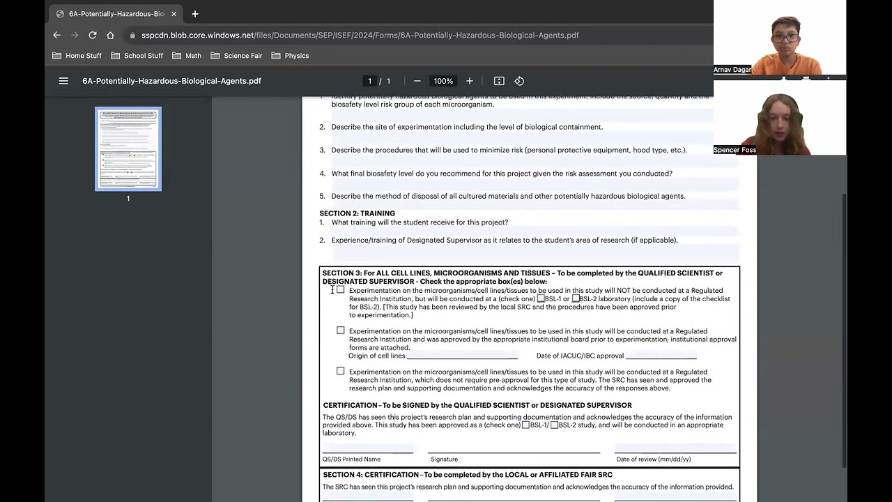 How to Complete ISEF Forms 6a and 6b