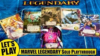 LEGENDARY MARVEL DECK BUILDING GAME vs MAGNETO Solo Playthrough