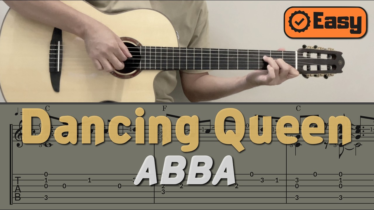 Dancing Queen / ABBA (Easy Guitar) [Notation + TAB]