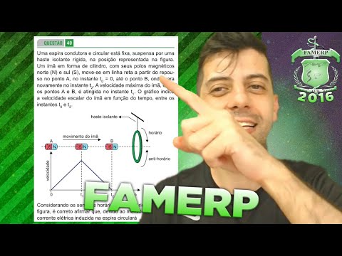 FAMERP 2016 - Q40 Fis - Uma espira condutora e circular está fixa