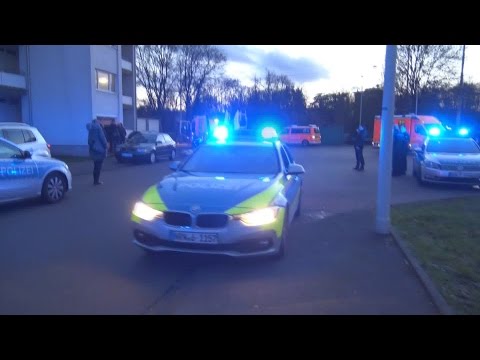 Nagelneuer FuStKW BMW PW Innenstadt PI 1 Polizei + NEF 1 + RTW 3 FW 1 BF Bonn - Polizeibegleitung