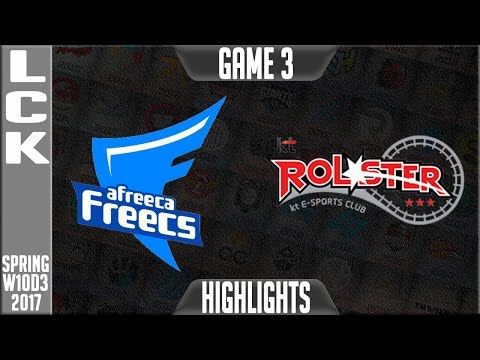Afreeca Freecs vs KT Rolster Highlights Game 3 - LCK W10D3 Spring 2017 LZ vs KDM G3