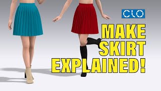How to Make Knife Pleated Skirt CLO 3D