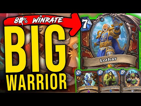 I couldn't stop winning with this Lothar BIG Warrior - Stormwind - Hearthstone