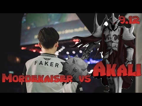 Faker - Mordekaiser vs Akali Mid - LoL Season 9 KR Ranked | League Of Legends