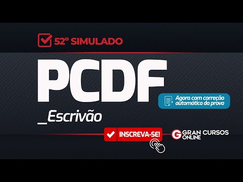 Correção do 52º Simulado PCDF - Escrivão