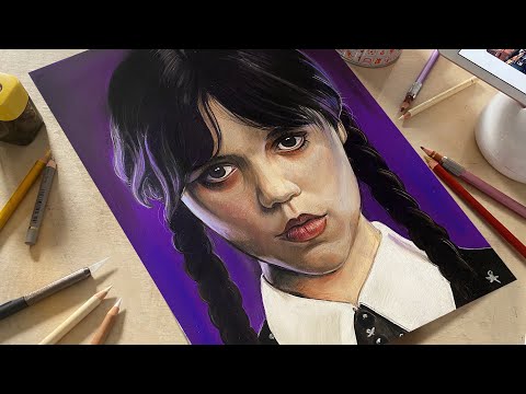 Drawing Wednesday Addams | Artbreaker