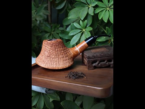 Italy Luigi Viprati Large sandblast briar pipe, Volcanp shape
