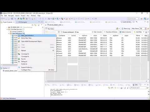 Module 5 || Demo 4 - CDS with Parameters-CDS view with Parameters and consumption in ABAP