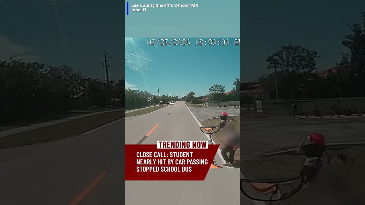 Close call: Student nearly hit by car passing stopped school bus