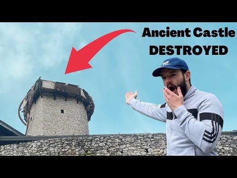 Exploring burnt remains of Bosnian castle 🇧🇦
