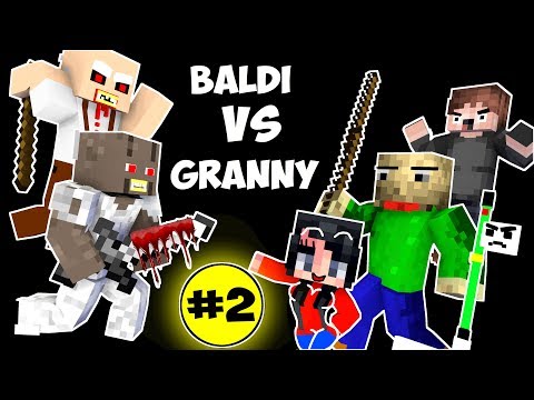 Monster School : BALDI'S BASICS VS GRANNY CHALLENGE PART 2 - Minecraft Animation
