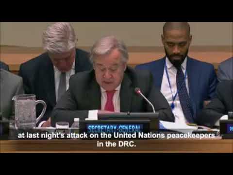 Honores fúnebres de Naciones Unidas a cascos azules de la República Unida de Tanzania