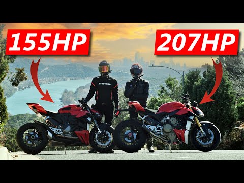 One of these Motorcycles Will Kill You... (Ducati Streetfighter V2 vs V4)