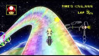 Mario Kart Wii - How to beat Expert Staff Ghost - Rainbow Road (Rosalina)