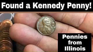Coin Roll Hunting Pennies - The Illinois Box - Kennedy Penny!