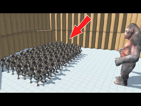 1 KONG VS 100 WEREWOLFS - Animal Revolt Battle Simulator