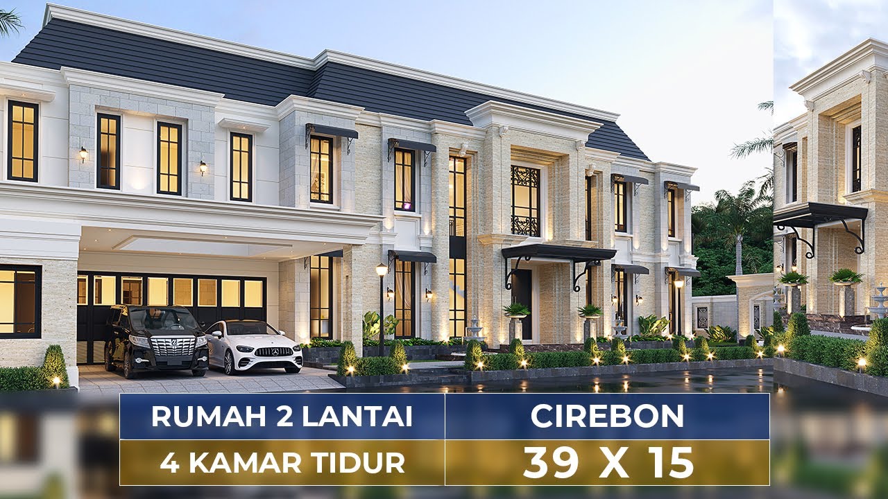 Video 3D Mrs. ASY 1366 Classic Modern House 2 Floors Design - Cirebon