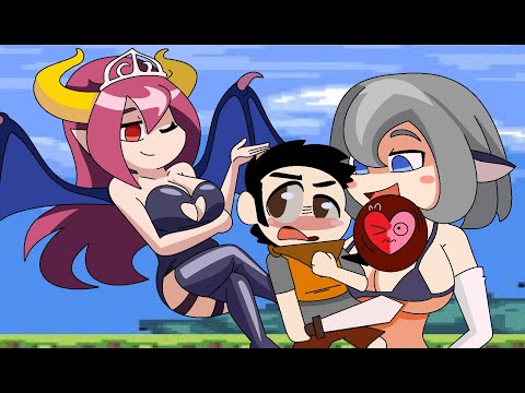 Super Mamono Sisters (Stage 1-town and Stage 2-mountain) "Monster Girls Going to catch ME!"