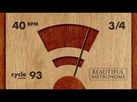 40 BPM 3/4 Wood Metronome HD
